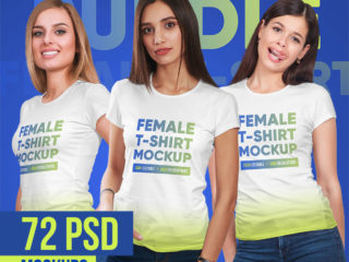 Female T-Shirt Bundle Mockups