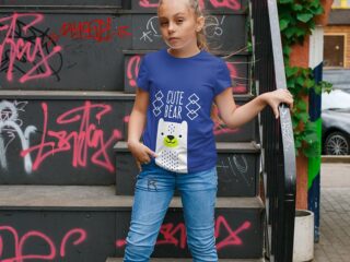 Kids Girl T-Shirt Mockups Vol8